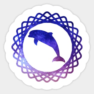 Galaxy dolphin Sticker